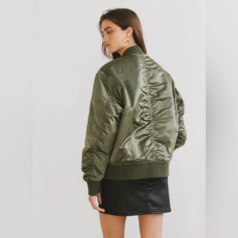 Bohme Rylee Satin Bomber Jacket - Picture 2 of 7
